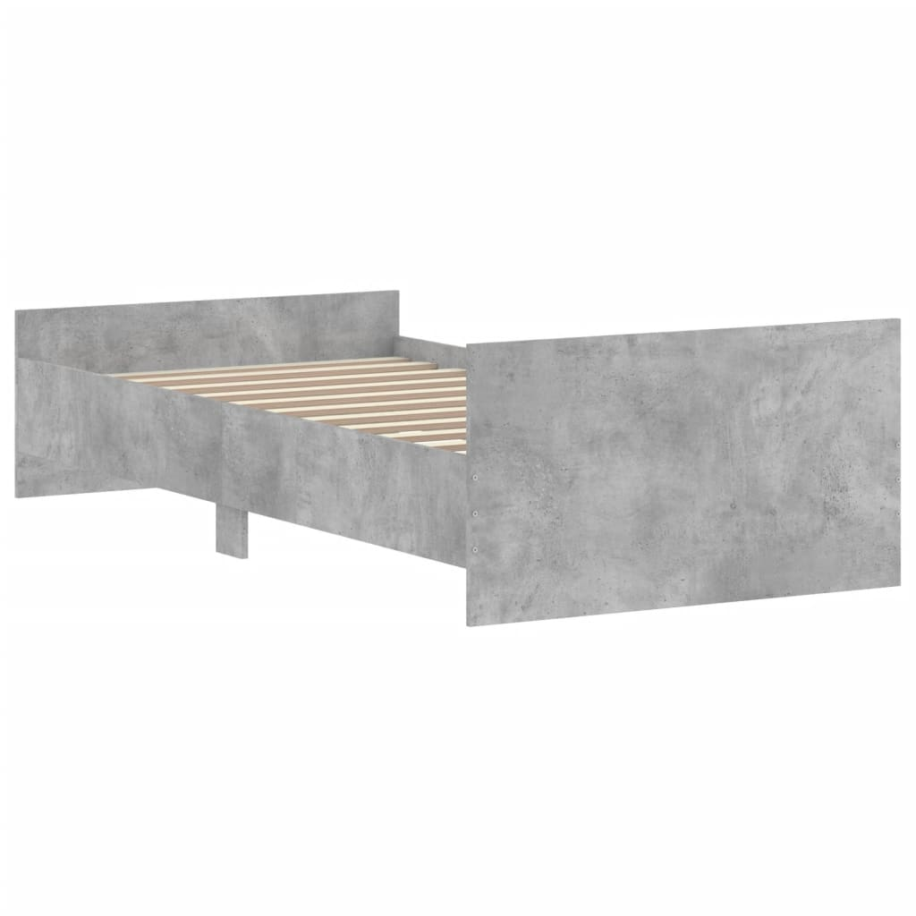 vidaXL Bed Frame Concrete Grey 100x200 cm Engineered Wood - Buy Online Sensual Secret Boutique