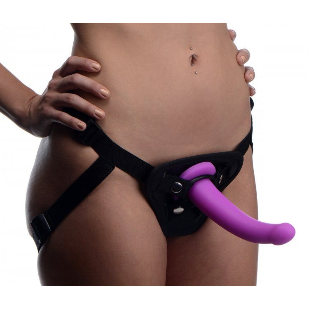 Navigator Silicone G-Spot Dildo with Harness Sensual Secret Boutique