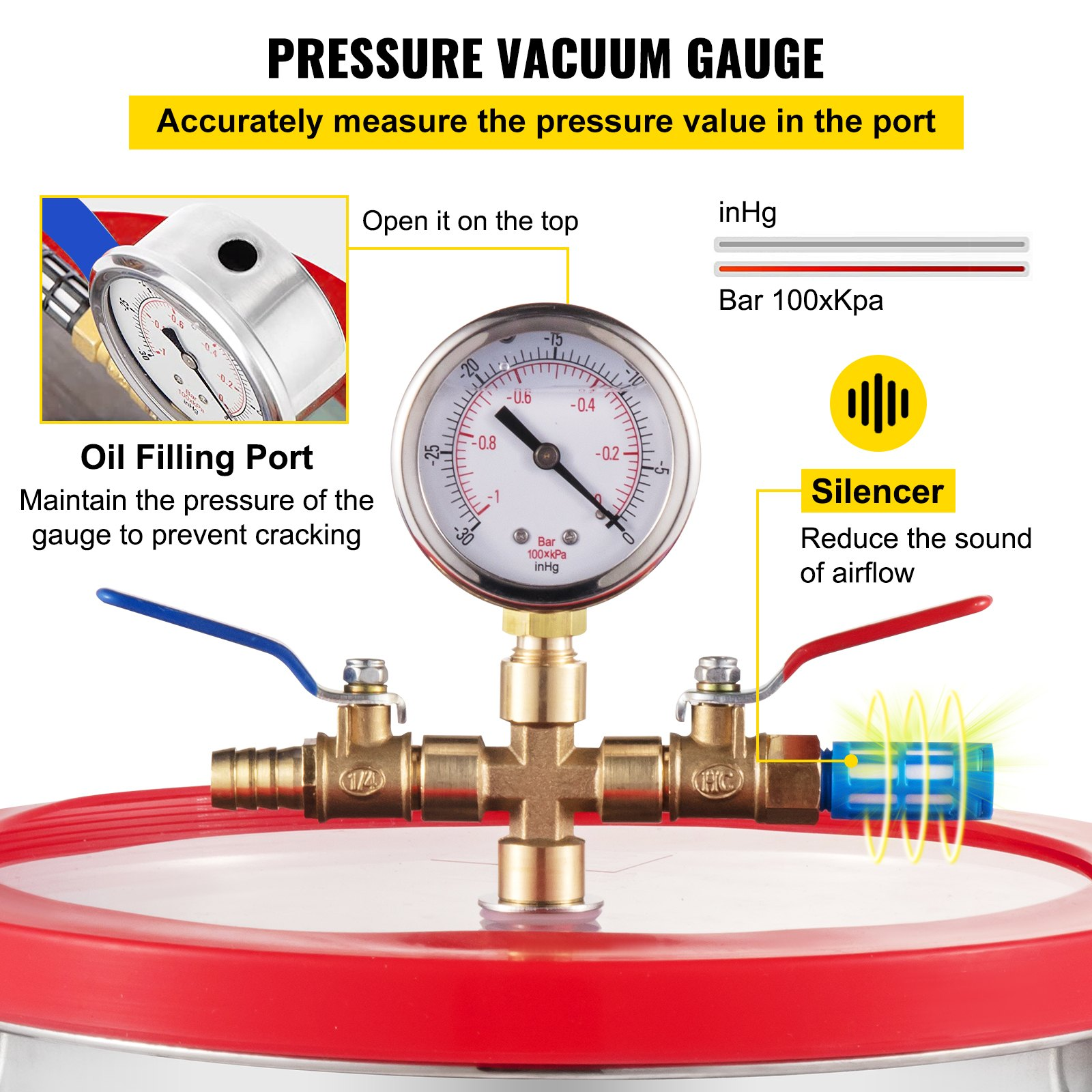 VEVOR Vacuum Chamber 1.5 Gallon: Degassing Chamber for Gas Extraction and Food Preservation Sensual Secret Boutique