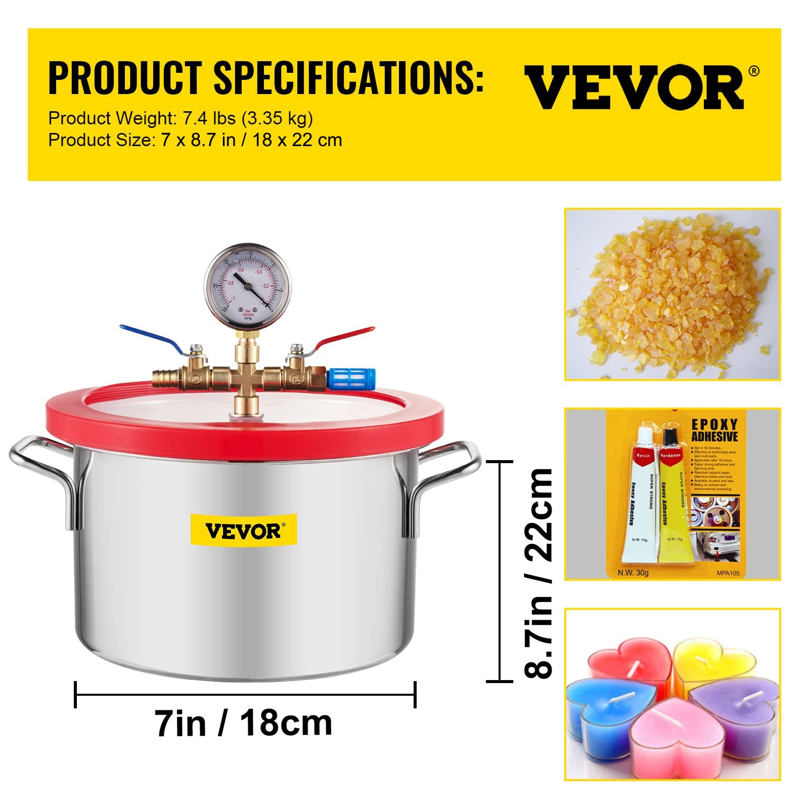 VEVOR Vacuum Chamber 1.5 Gallon: Degassing Chamber for Gas Extraction and Food Preservation Sensual Secret Boutique