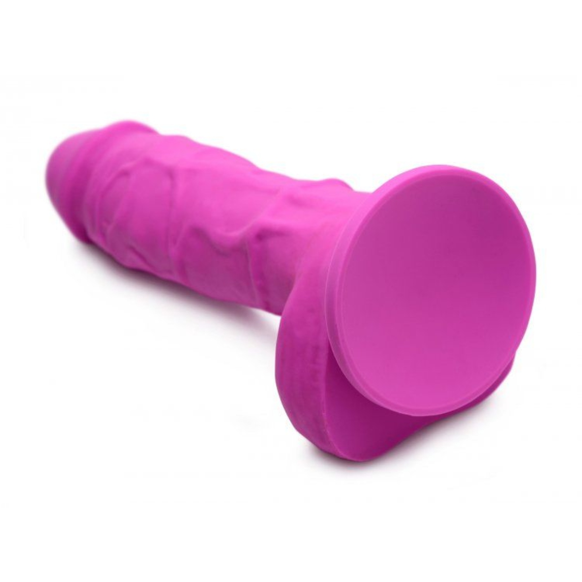 Power Pecker 7 Silicone Dildo with Balls - Pink" Sensual Secret Boutique