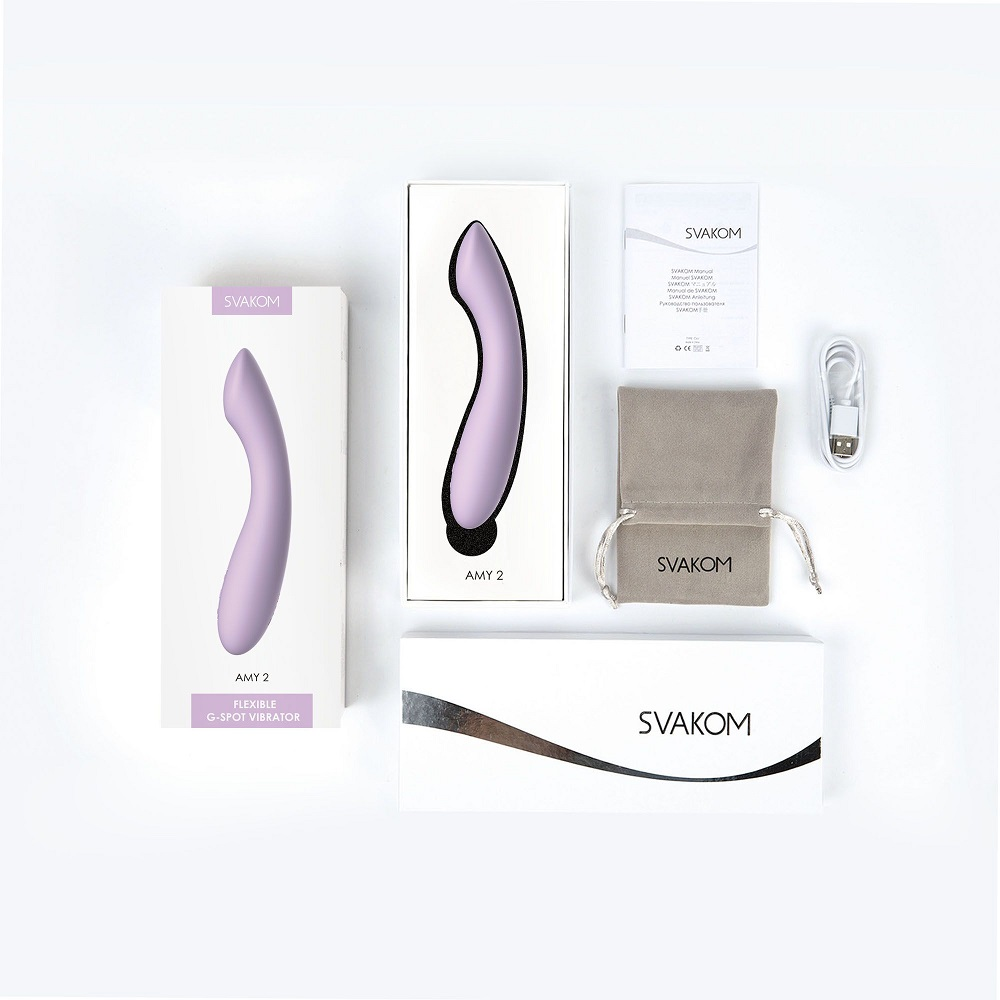 Svakom Amy 2 G-Spot and Clitoral Vibrator Lilac Sensual Secret Boutique