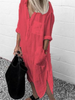 Elegant Solid Color Slit Dress - Long Shirt Dress Sensual Secret Boutique