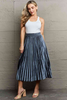 Ninexis Accordion Pleated Flowy Midi Skirt - Elegant and Ethereal | Perfect for Special Occasions Sensual Secret Boutique