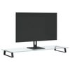 vidaXL Monitor Stand Black 100x35x8 cm Tempered Glass and Metal Sensual Secret Boutique