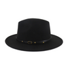 European And American Popular Woolen Top Color Matching Flat Brim Fedora Jazz Hat Sensual Secret Boutique