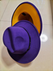 European And American Popular Woolen Top Color Matching Flat Brim Fedora Jazz Hat Sensual Secret Boutique