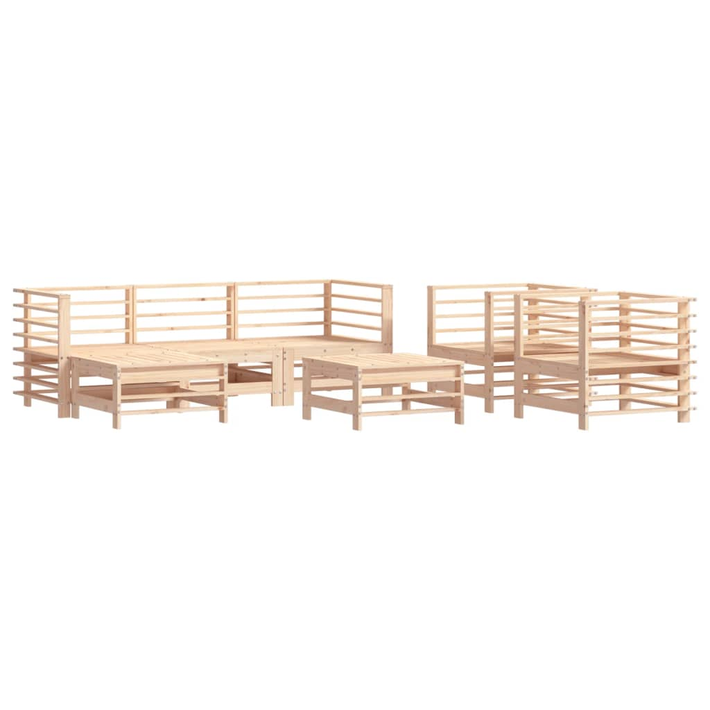 vidaXL 7 Piece Garden Lounge Set Solid Wood Pine - Outdoor Furniture Sensual Secret Boutique