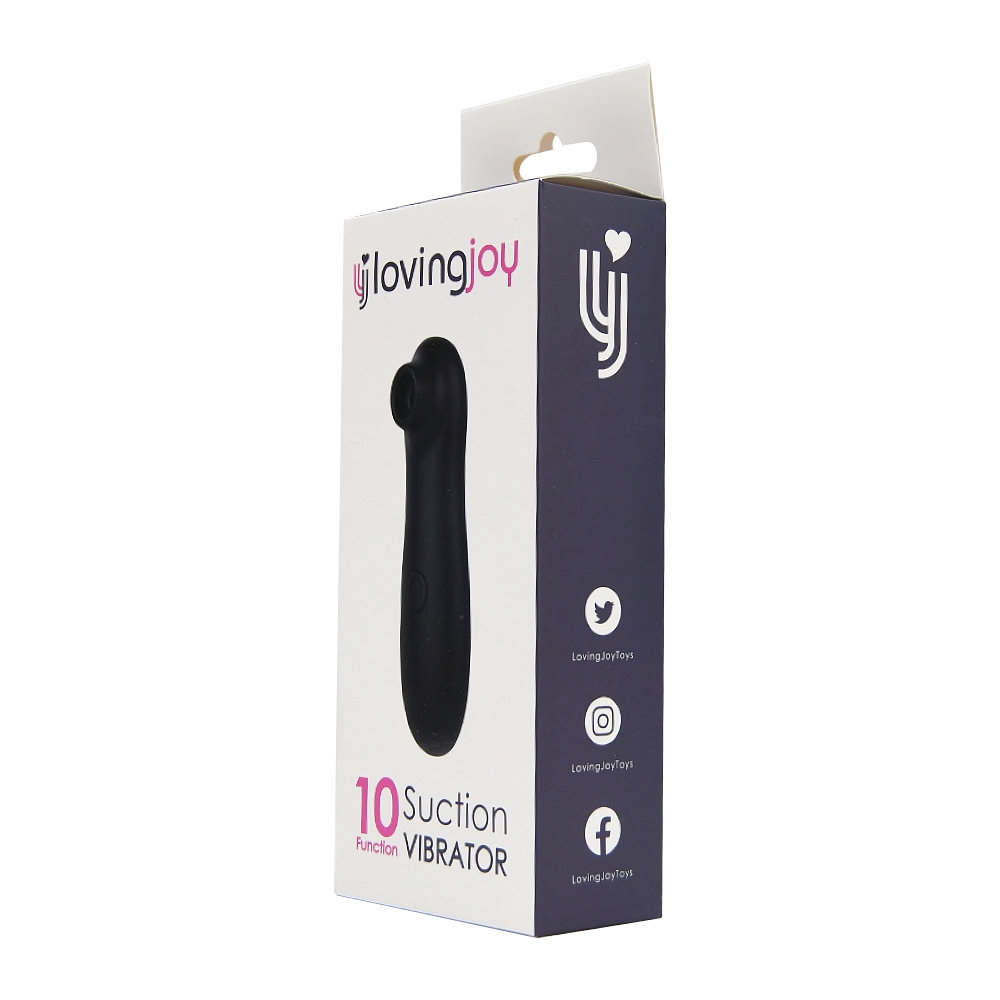 Loving Joy 10 Function Clitoral Suction Vibrator Black Sensual Secret Boutique