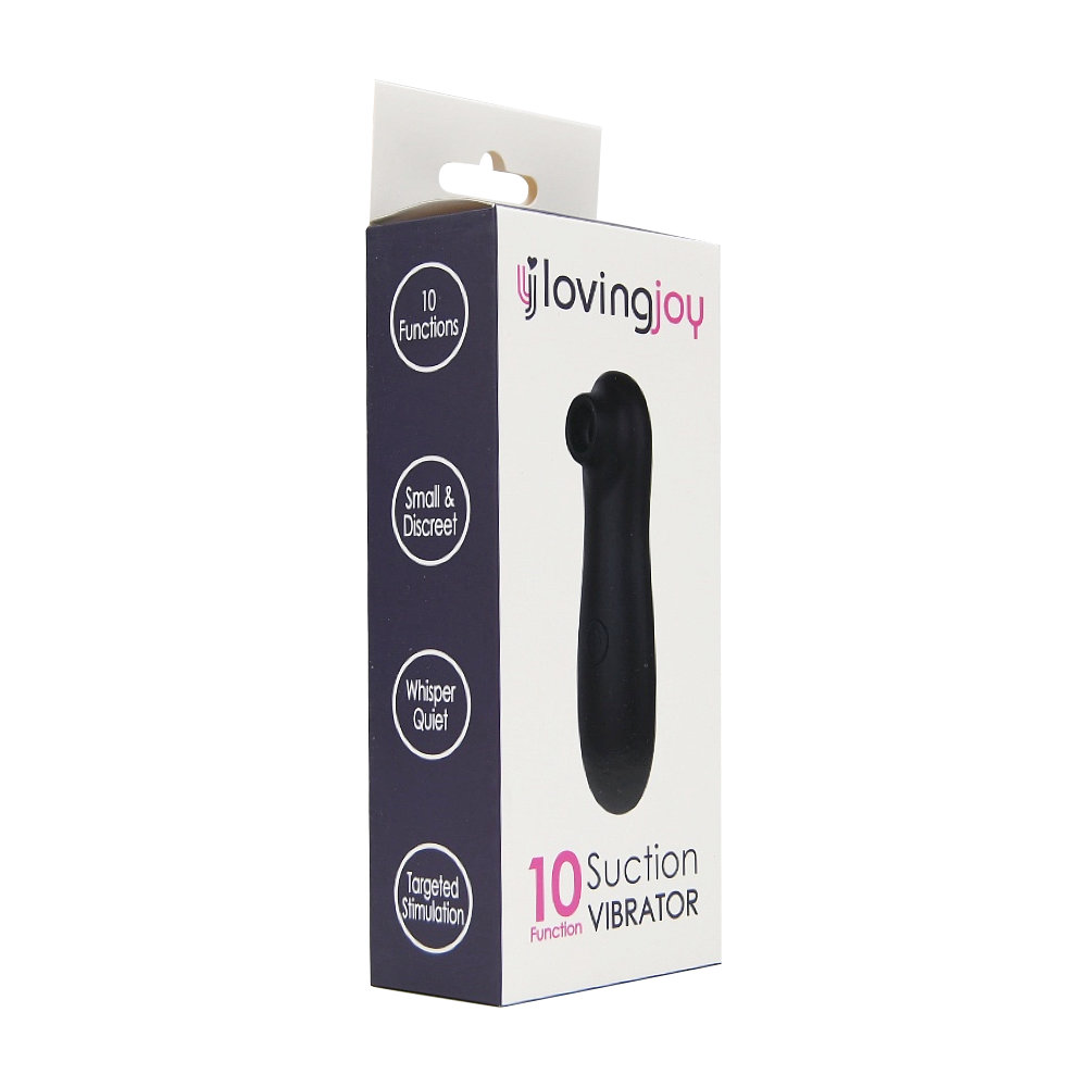 Loving Joy 10 Function Clitoral Suction Vibrator Black Sensual Secret Boutique