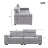 87*34.2'' 2-3 Seater Sectional Sofa Couch with Multi-Angle Adjustable Headrest Sensual Secret Boutique