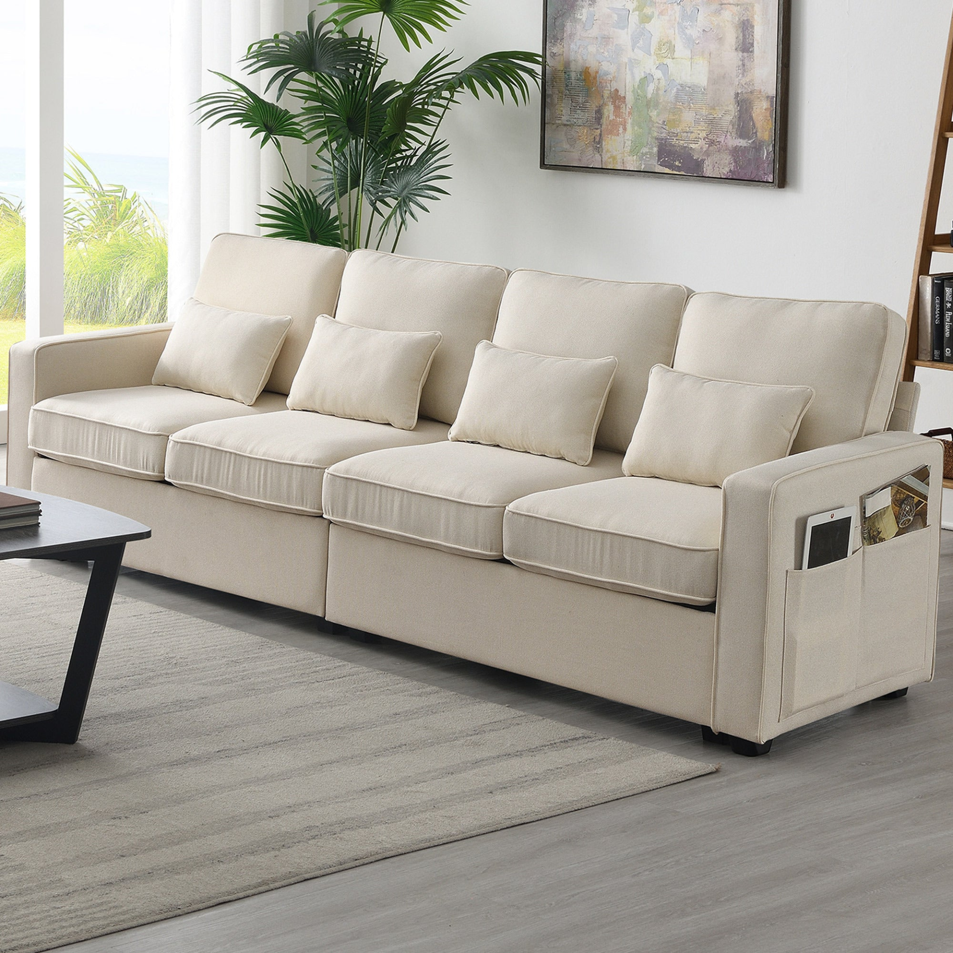 Upgrade Your Living Space with the 104" Modern Linen Fabric Sofa Sensual Secret Boutique