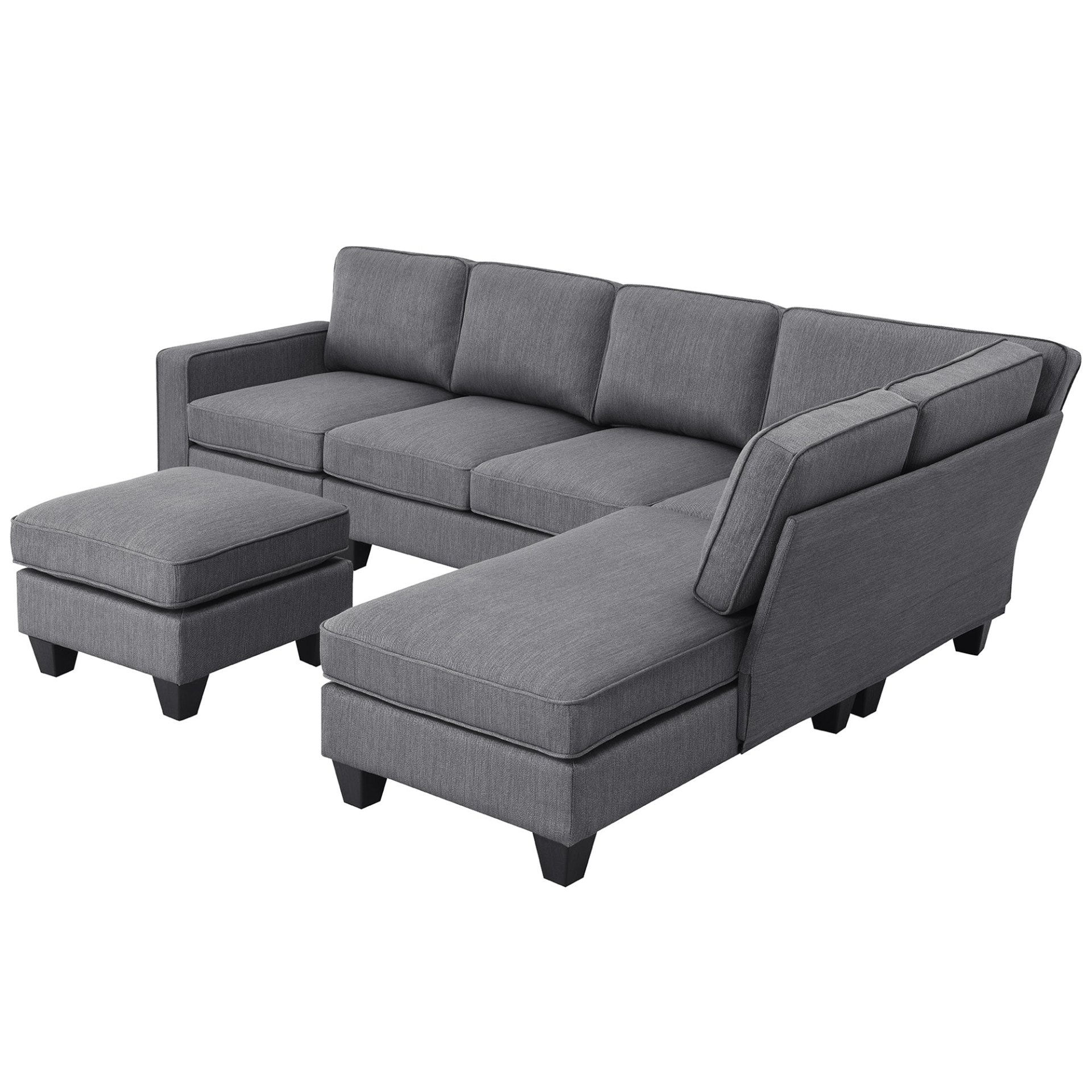 104.3*78.7" Modern L-shaped Sectional Sofa - Stylish Design, High-Quality Fabric, and Convertible Ottoman | [Brand Name] Sensual Secret Boutique