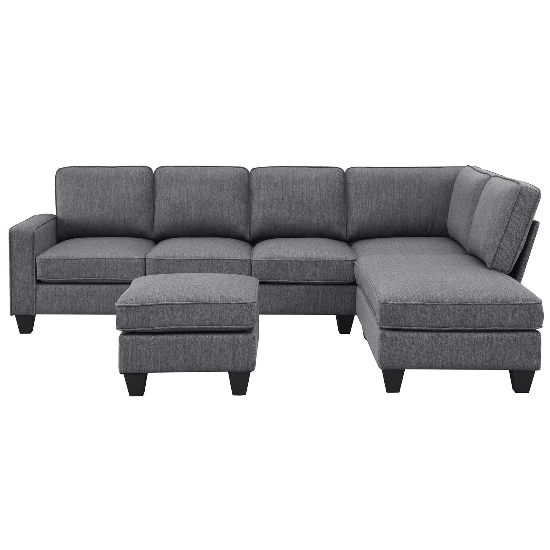 104.3*78.7" Modern L-shaped Sectional Sofa - Stylish Design, High-Quality Fabric, and Convertible Ottoman | [Brand Name] Sensual Secret Boutique