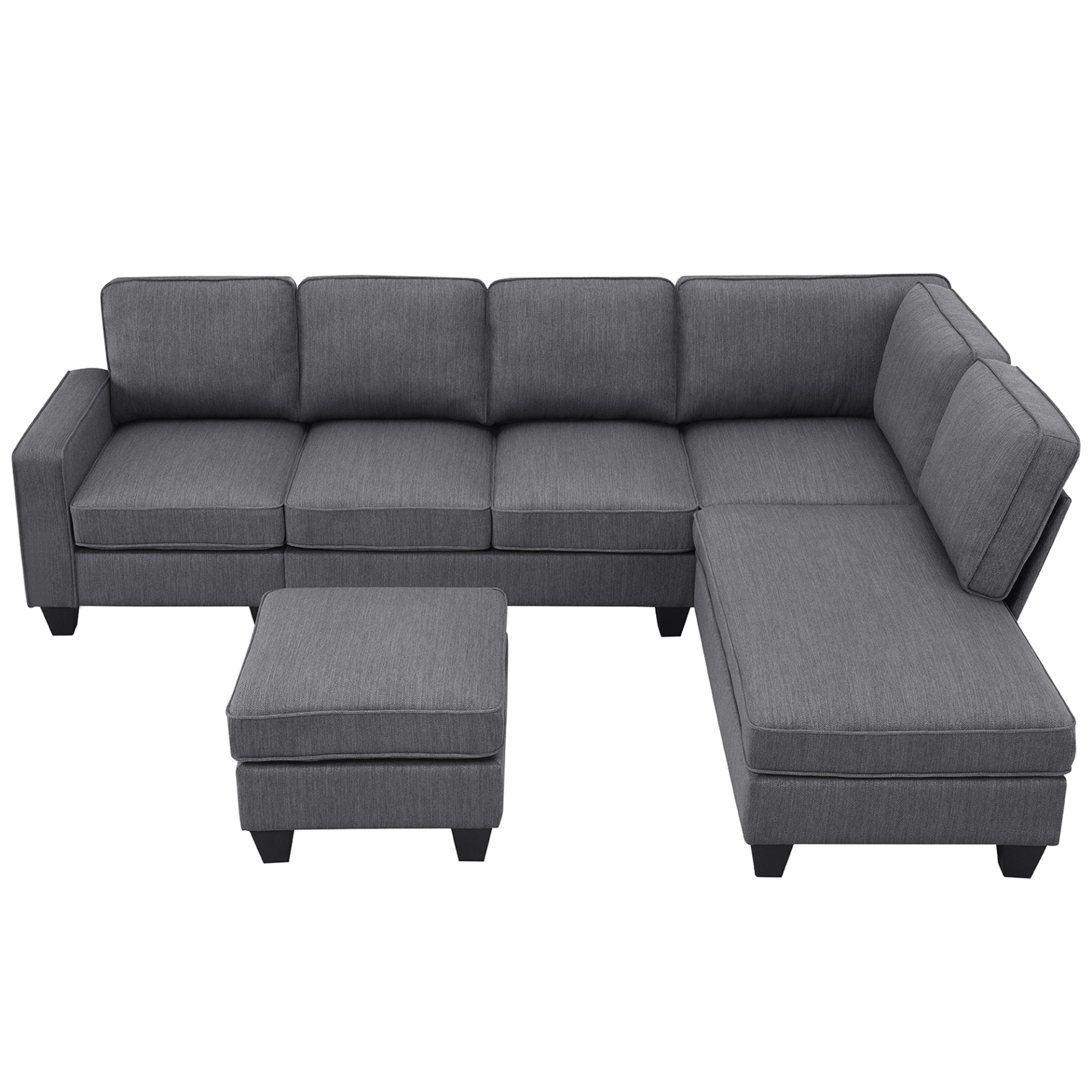 104.3*78.7" Modern L-shaped Sectional Sofa - Stylish Design, High-Quality Fabric, and Convertible Ottoman | [Brand Name] Sensual Secret Boutique