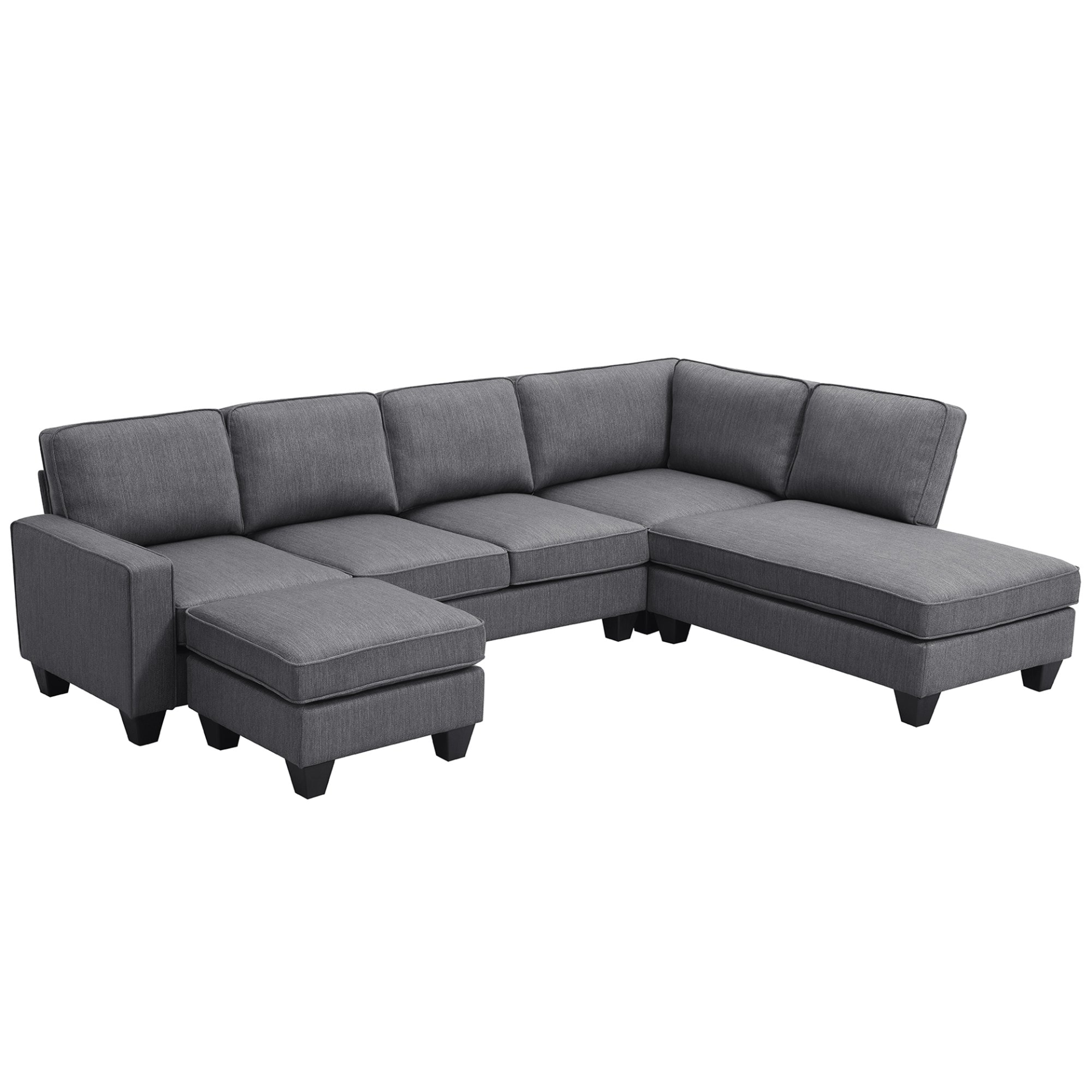 104.3*78.7" Modern L-shaped Sectional Sofa - Stylish Design, High-Quality Fabric, and Convertible Ottoman | [Brand Name] Sensual Secret Boutique