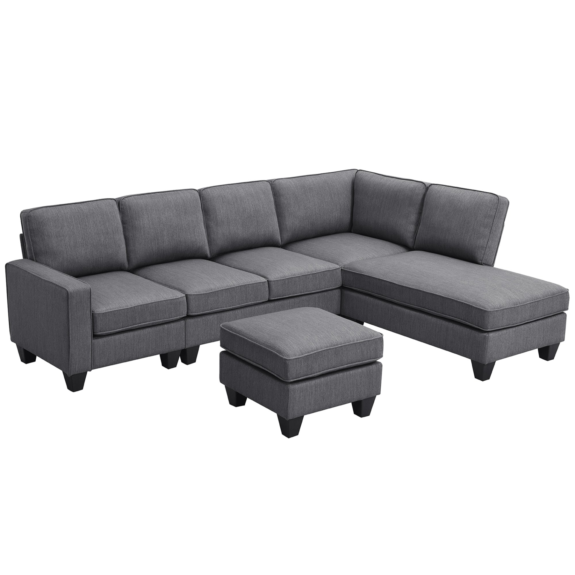 104.3*78.7" Modern L-shaped Sectional Sofa - Stylish Design, High-Quality Fabric, and Convertible Ottoman | [Brand Name] Sensual Secret Boutique