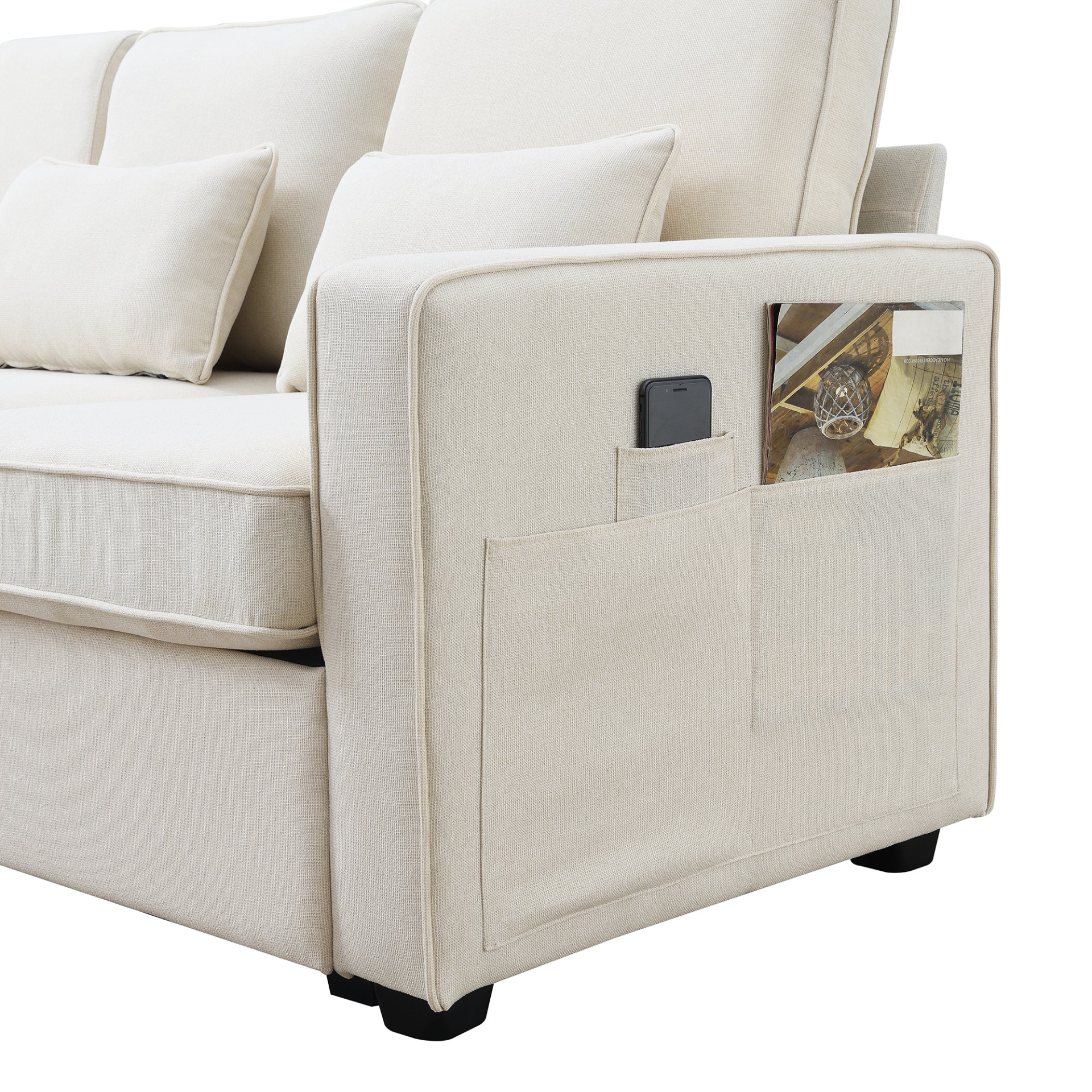 Upgrade Your Living Space with the 104" Modern Linen Fabric Sofa Sensual Secret Boutique