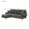 Modern Chenille L-Shaped Convertible Sectional Sofa with Reversible Chaise Lounge Sensual Secret Boutique