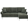 Modern Chenille L-Shaped Convertible Sectional Sofa with Reversible Chaise Lounge Sensual Secret Boutique