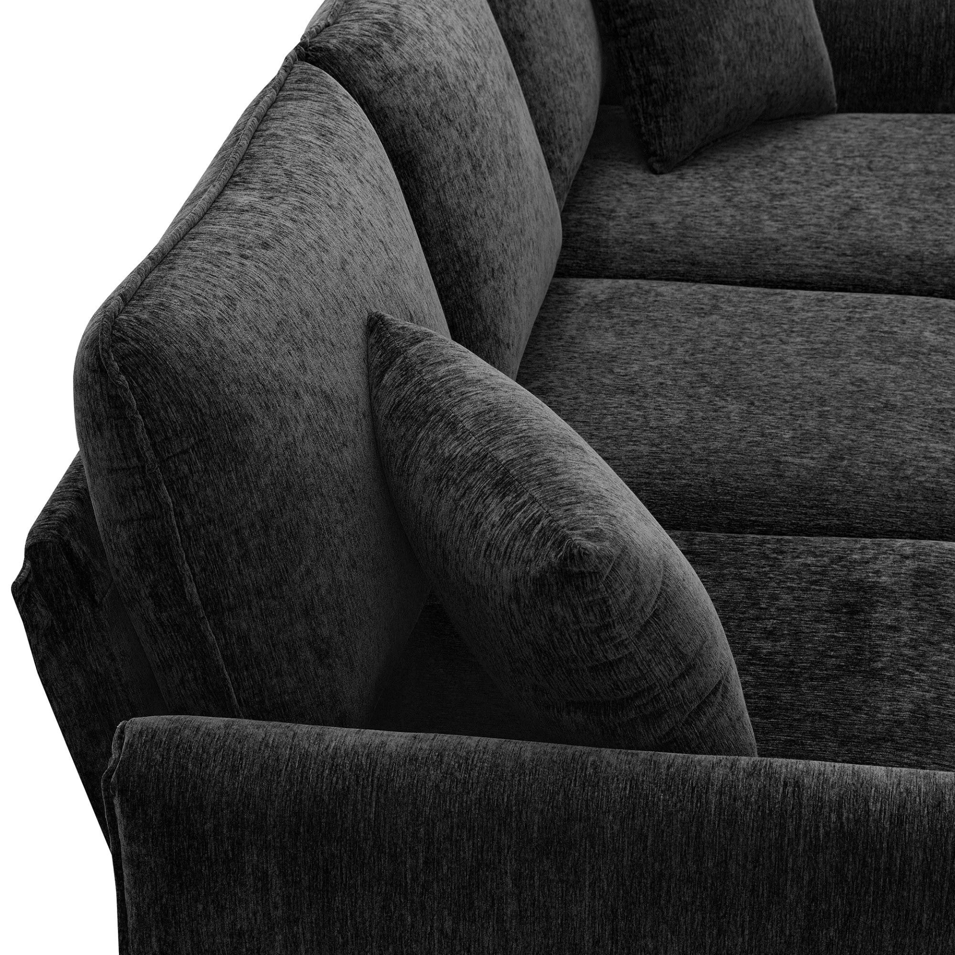 84" Convertible Sectional Sofa | Modern Chenille L-Shaped Sofa Couch with Reversible Chaise Lounge Sensual Secret Boutique