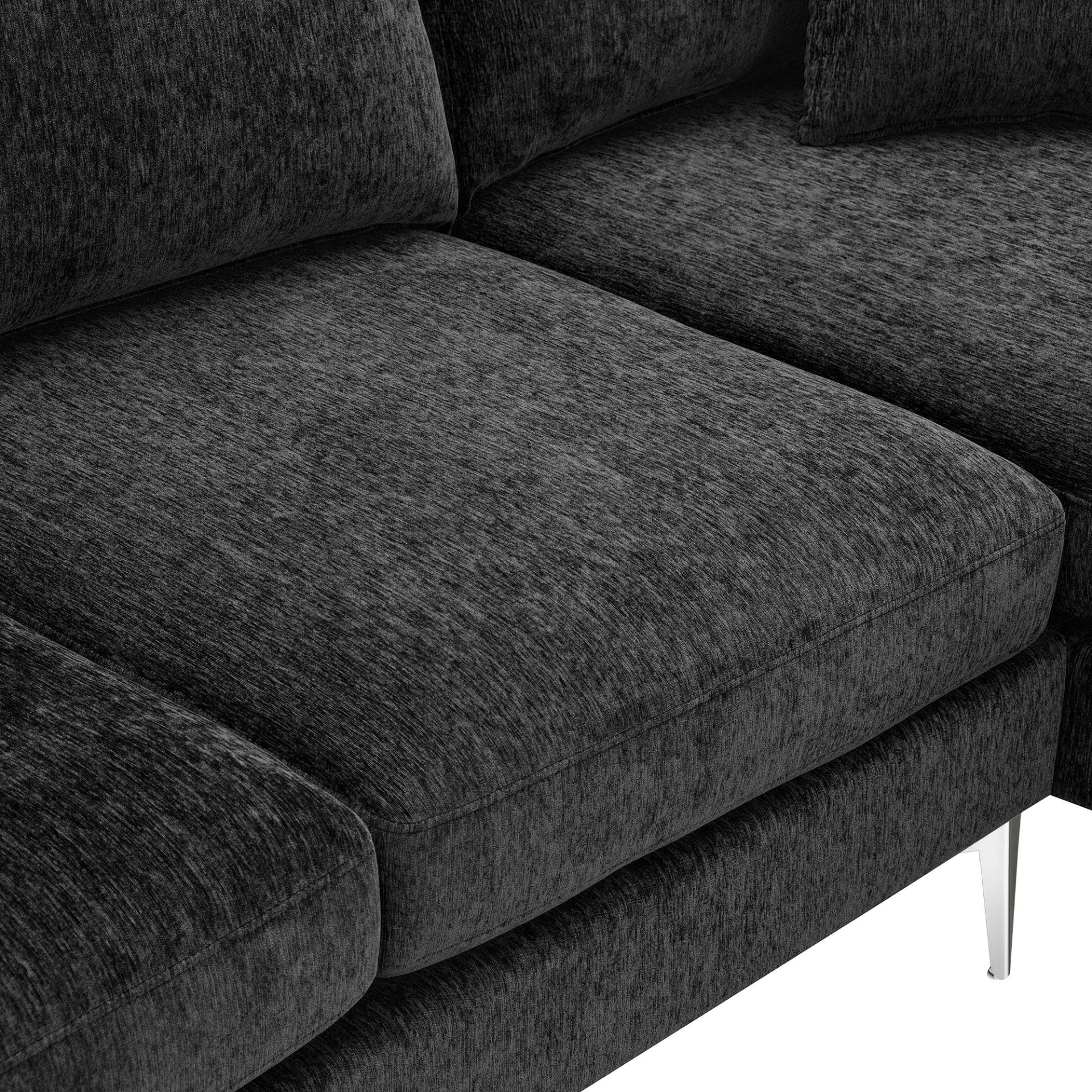 84" Convertible Sectional Sofa | Modern Chenille L-Shaped Sofa Couch with Reversible Chaise Lounge Sensual Secret Boutique