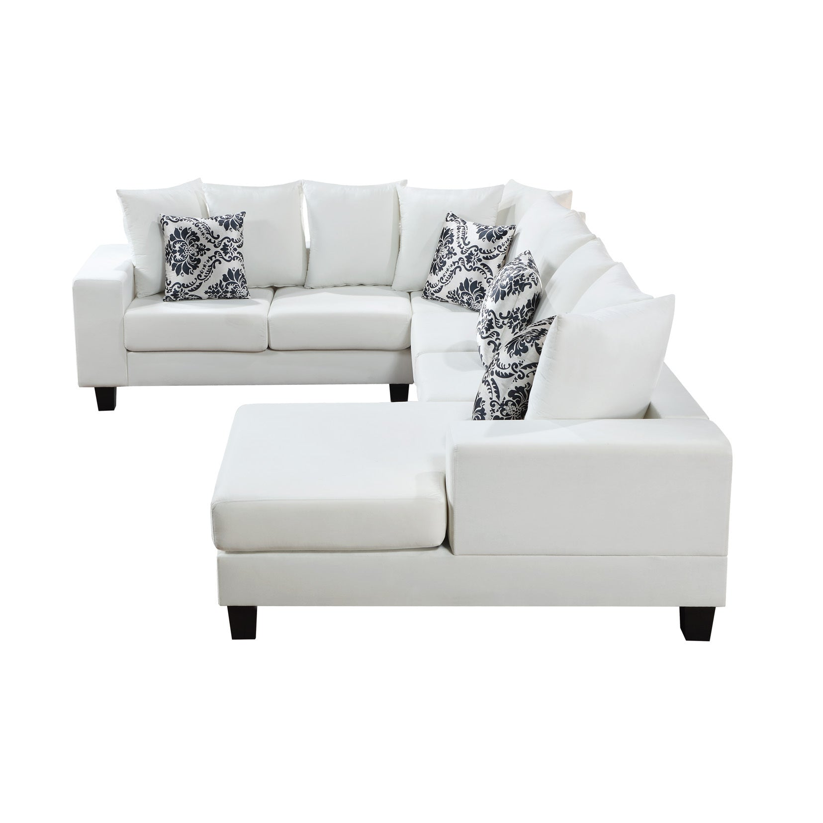 110*85" Modern U Shape Sectional Sofa | Velvet Corner Couch with Pillows Sensual Secret Boutique