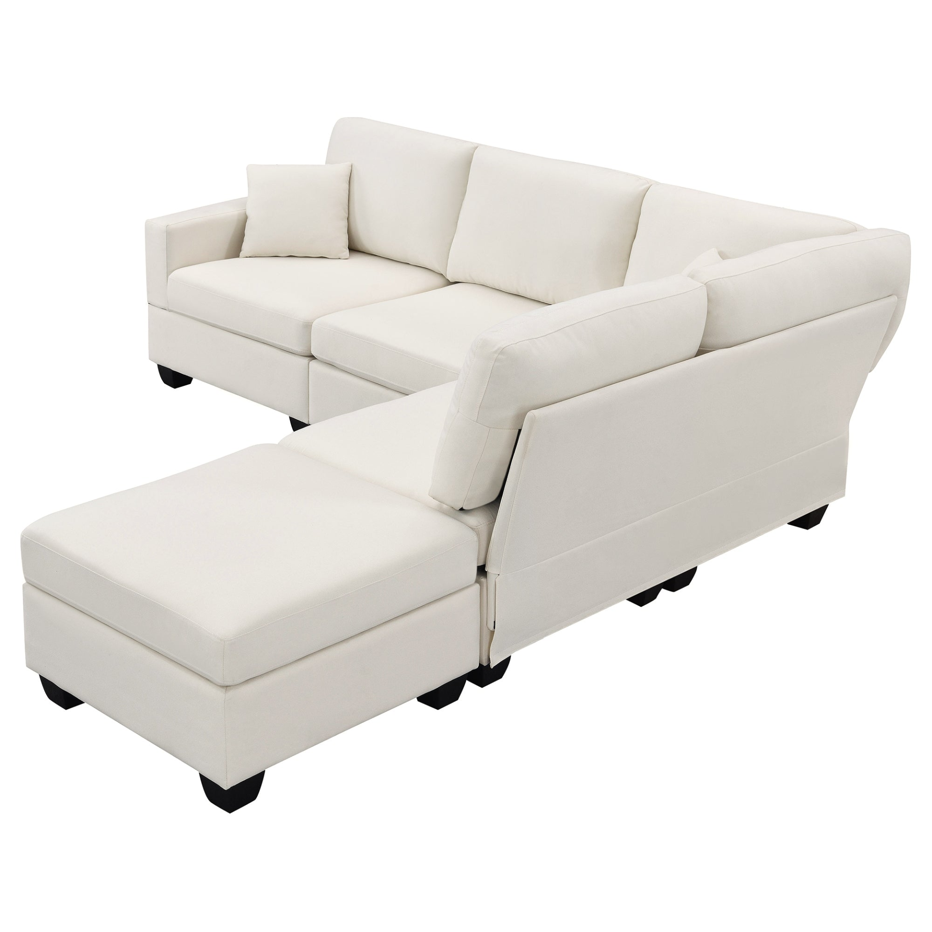 89.8*60.2" Modern Sectional Sofa, 5-Seat Modular Couch Set with Convertible Ottoman Sensual Secret Boutique