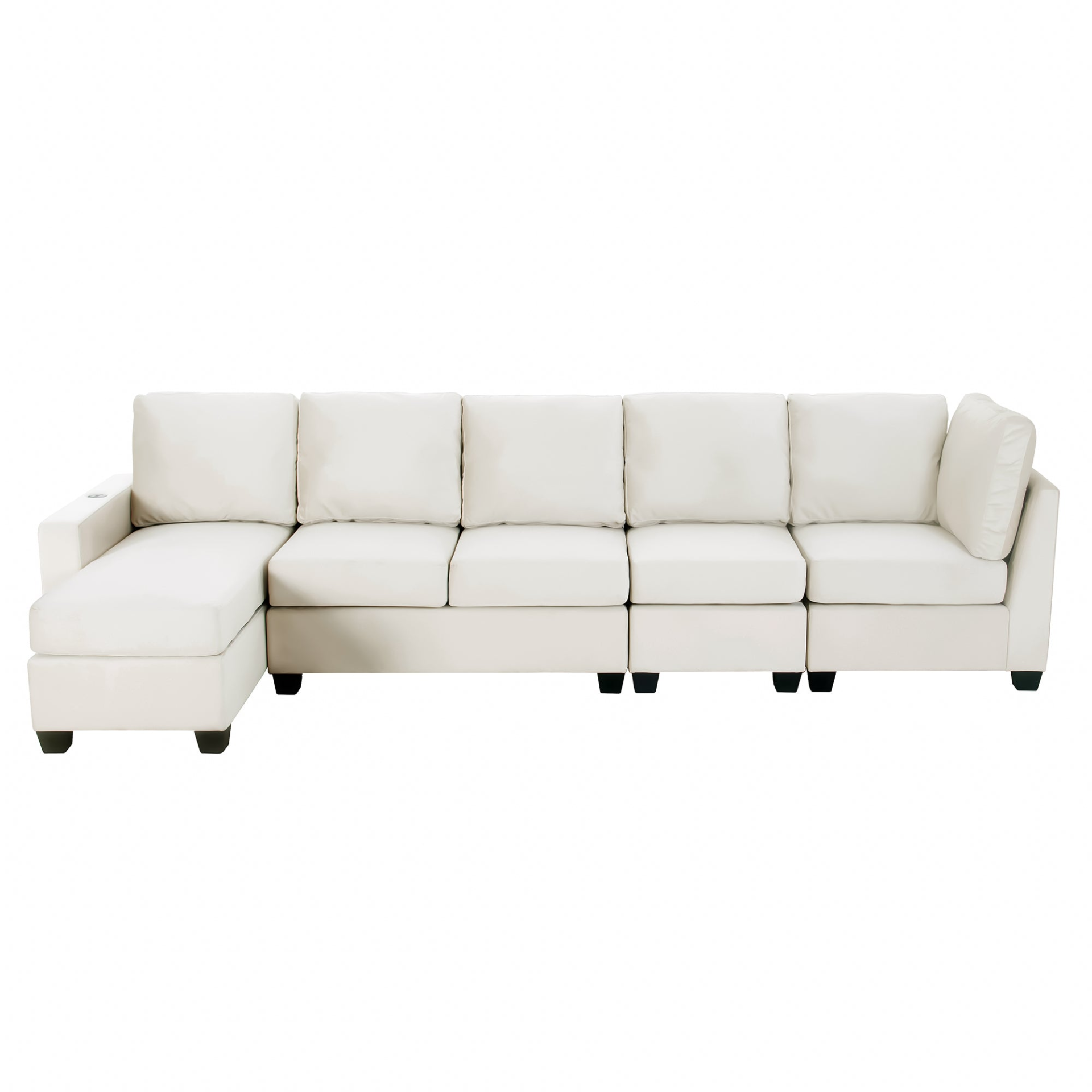 Modern L-shape Sectional Sofa | Velvet Fabric | Convertible Chaise Lounge | Freely Combinable | 6-seat | 3 Colors Sensual Secret Boutique