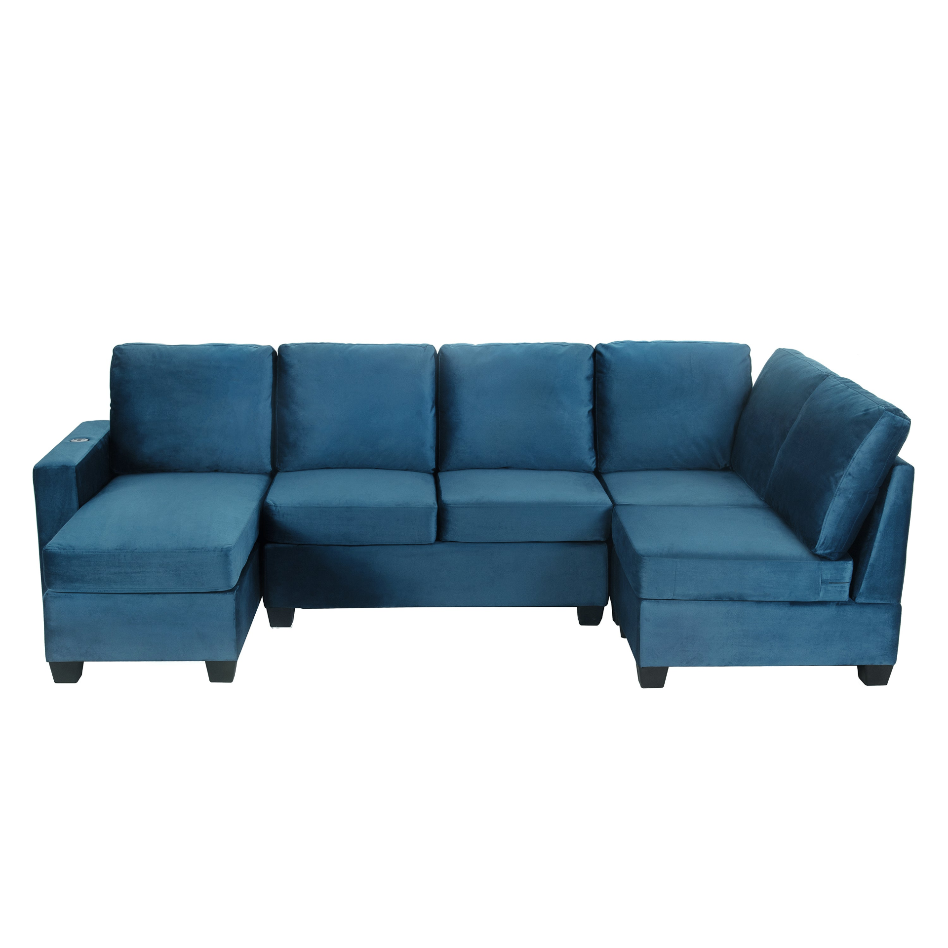 138*57" Modern L Shape Sectional Sofa, 6-Seat Velvet Fabric Couch with Convertible Chaise Lounge Sensual Secret Boutique