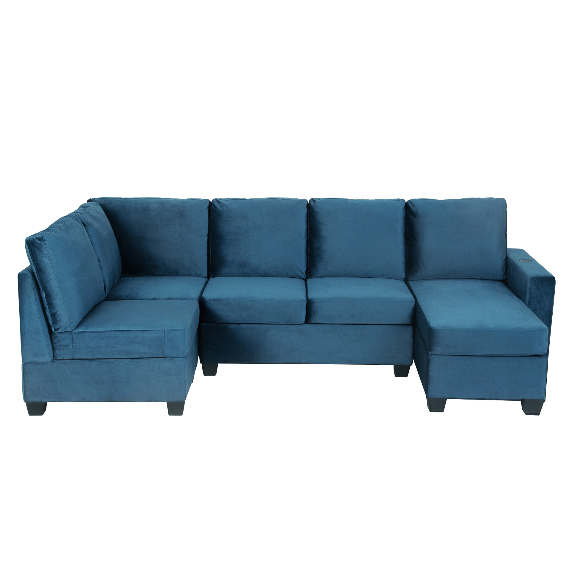 138*57" Modern L Shape Sectional Sofa, 6-Seat Velvet Fabric Couch with Convertible Chaise Lounge Sensual Secret Boutique