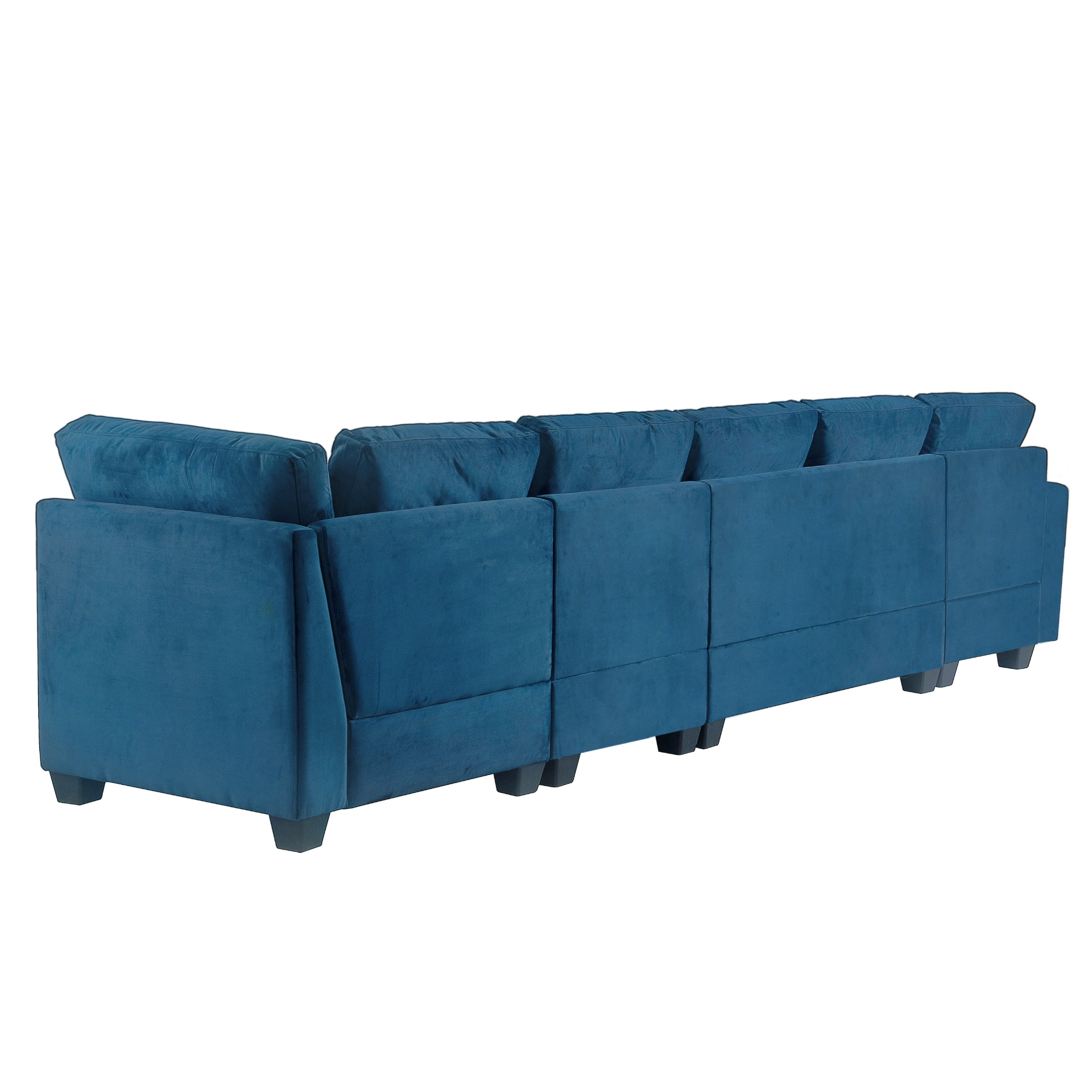 138*57" Modern L Shape Sectional Sofa, 6-Seat Velvet Fabric Couch with Convertible Chaise Lounge Sensual Secret Boutique