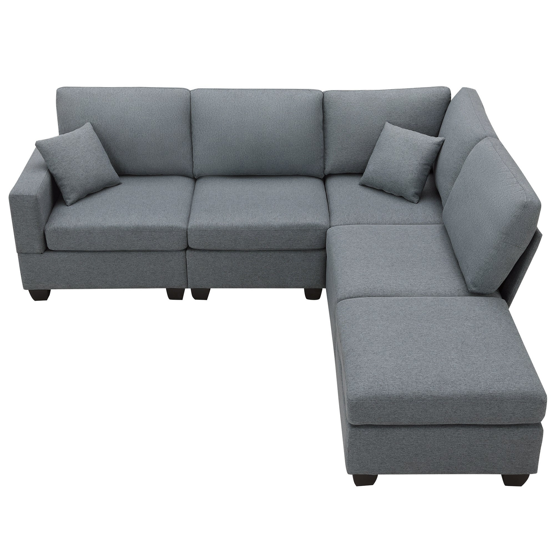 89.8*60.2" Modern Sectional Sofa - 5-Seat Modular Couch Set with Convertible Ottoman | Sleek Design, Comfortable & Versatile Sensual Secret Boutique