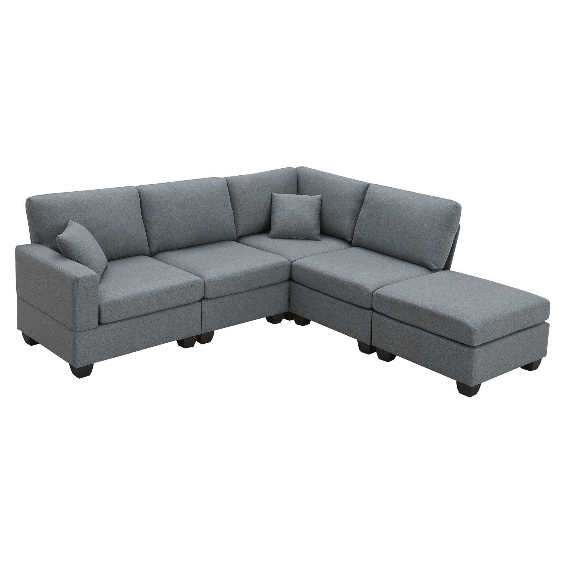 89.8*60.2" Modern Sectional Sofa - 5-Seat Modular Couch Set with Convertible Ottoman | Sleek Design, Comfortable & Versatile Sensual Secret Boutique