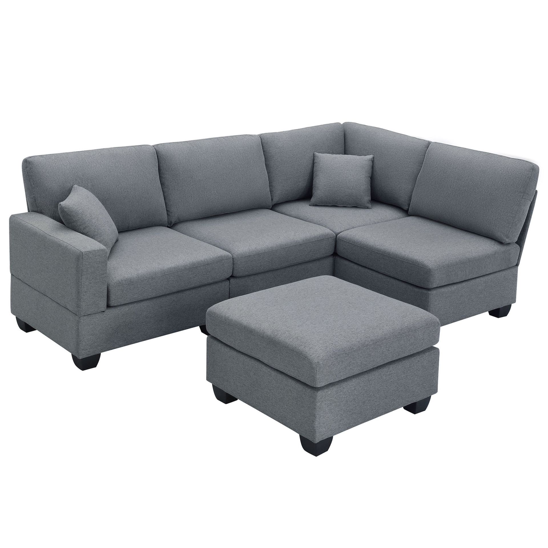 89.8*60.2" Modern Sectional Sofa - 5-Seat Modular Couch Set with Convertible Ottoman | Sleek Design, Comfortable & Versatile Sensual Secret Boutique