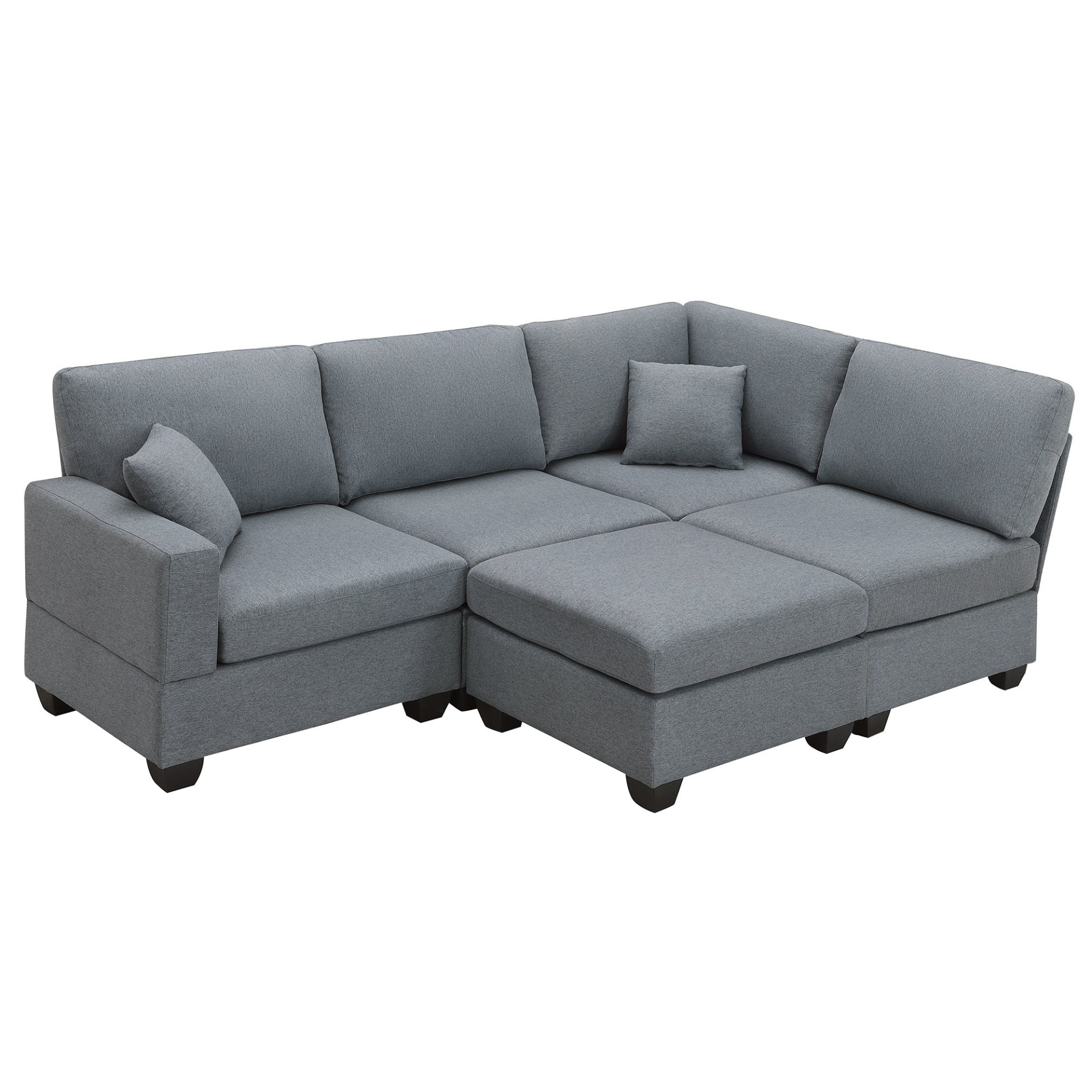 89.8*60.2" Modern Sectional Sofa - 5-Seat Modular Couch Set with Convertible Ottoman | Sleek Design, Comfortable & Versatile Sensual Secret Boutique