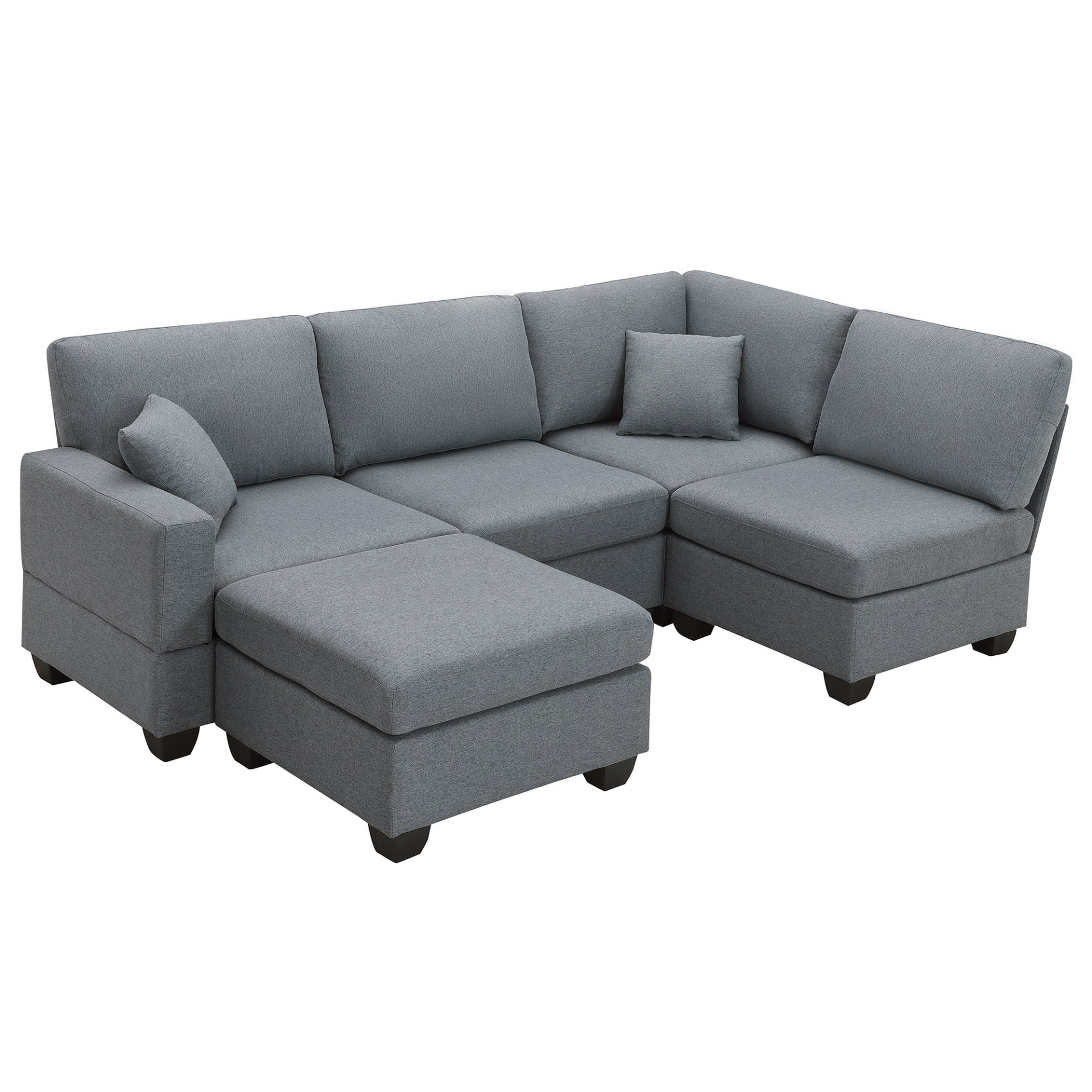 89.8*60.2" Modern Sectional Sofa - 5-Seat Modular Couch Set with Convertible Ottoman | Sleek Design, Comfortable & Versatile Sensual Secret Boutique