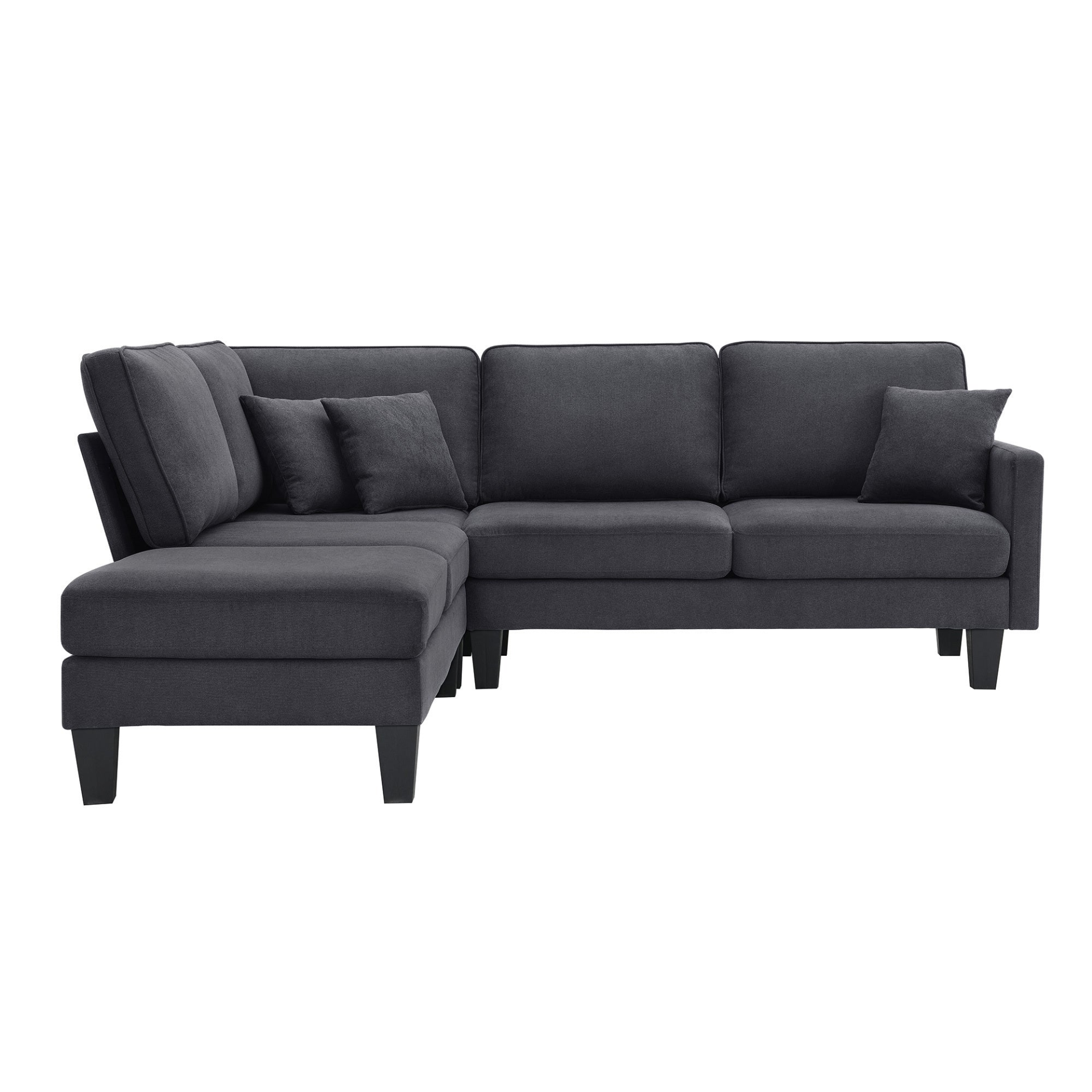 90*88" Terrycloth Modern Sectional Sofa - 5-Seat Practical Couch Set with Chaise Lounge Sensual Secret Boutique