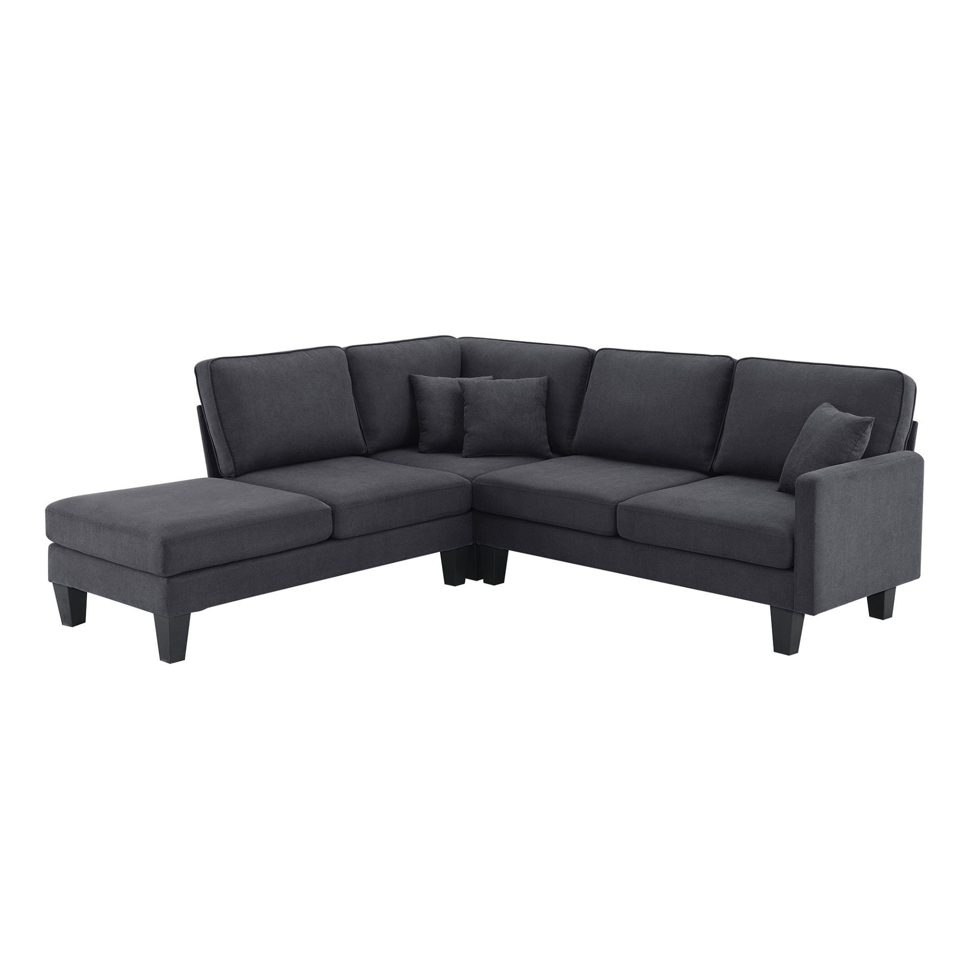 90*88" Terrycloth Modern Sectional Sofa - 5-Seat Practical Couch Set with Chaise Lounge Sensual Secret Boutique