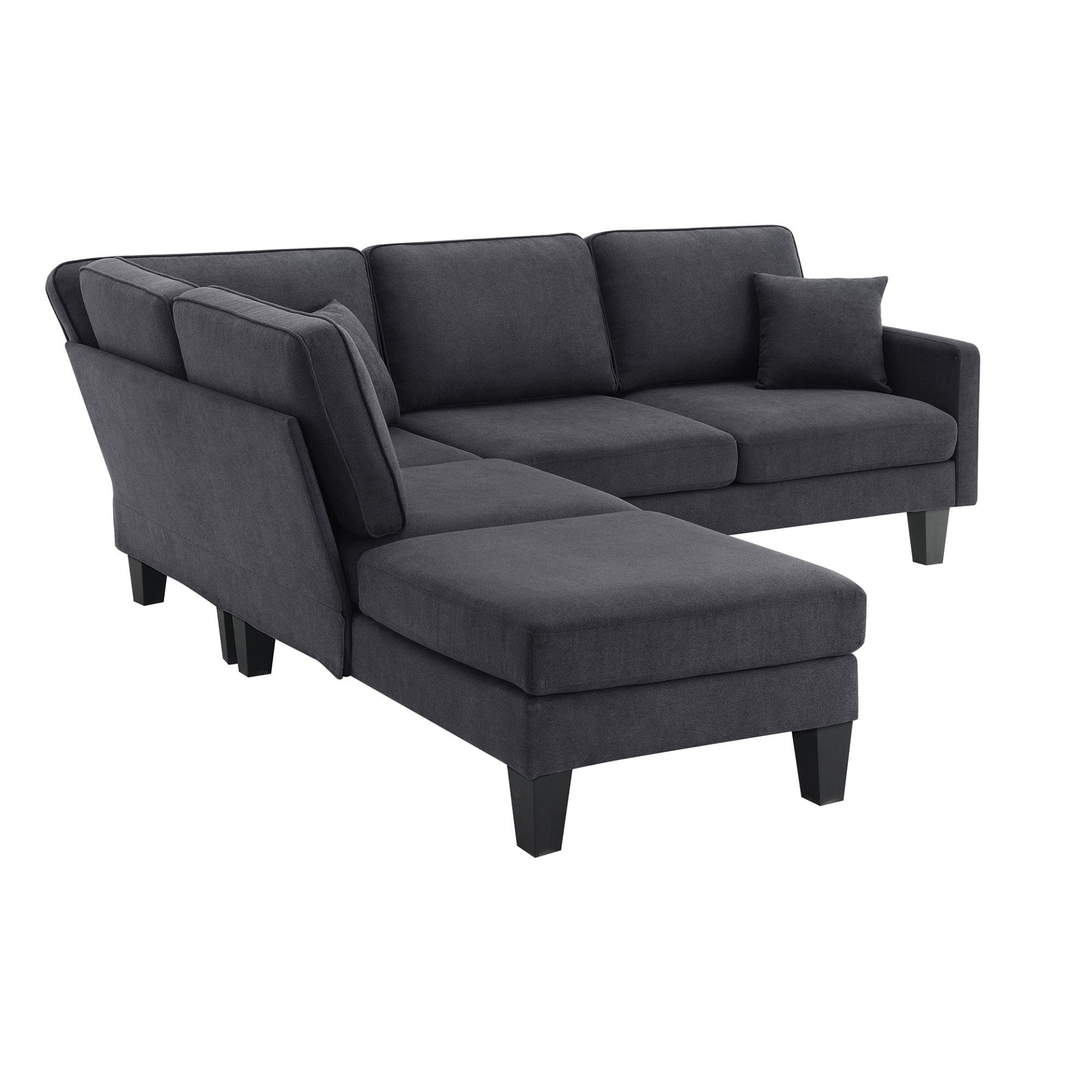 90*88" Terrycloth Modern Sectional Sofa - 5-Seat Practical Couch Set with Chaise Lounge Sensual Secret Boutique