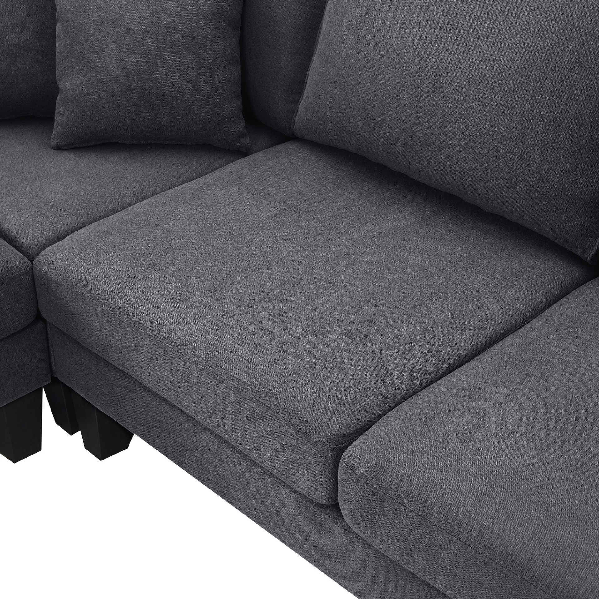 90*88" Terrycloth Modern Sectional Sofa - 5-Seat Practical Couch Set with Chaise Lounge Sensual Secret Boutique