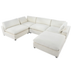 Upholstered Oversize Modular Sofa with Removable Ottoman - Comfortable and Stylish Furniture Sensual Secret Boutique