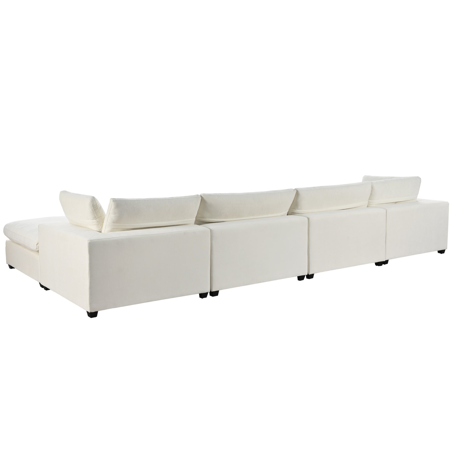 Upholstered Oversize Modular Sofa with Removable Ottoman - Comfortable and Stylish Furniture Sensual Secret Boutique