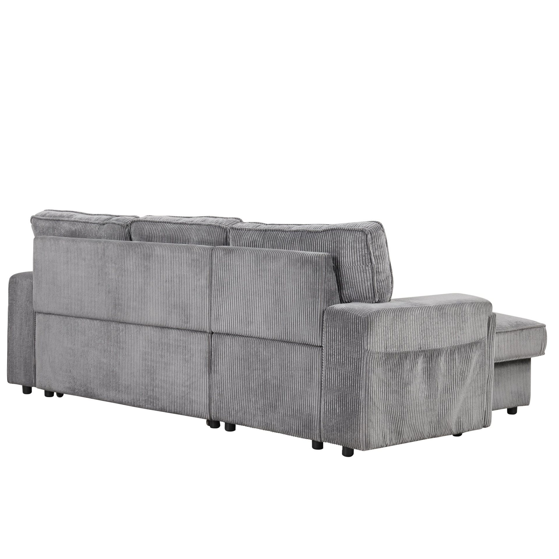 Upholstery Sleeper Sectional Sofa with Storage Bags and Cup Holders Sensual Secret Boutique