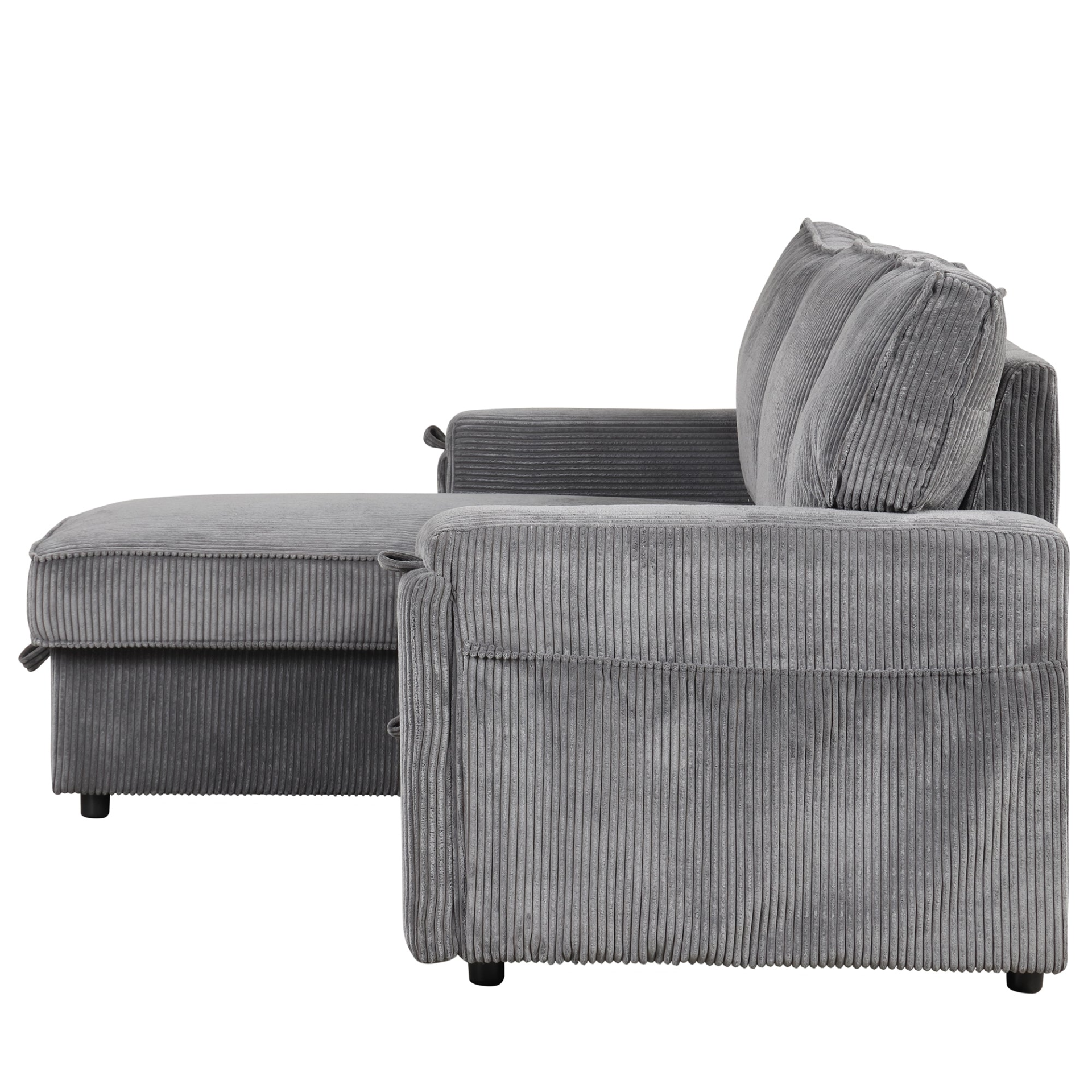 Upholstery Sleeper Sectional Sofa with Storage Bags and Cup Holders Sensual Secret Boutique