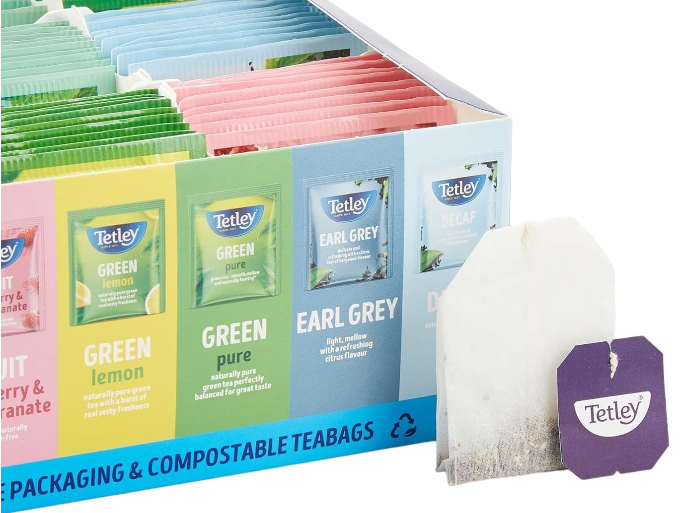 90x Tetley Specialty Variety Pack String & Tag Tea Envelopes in Display Box Gift Sensual Secret Boutique