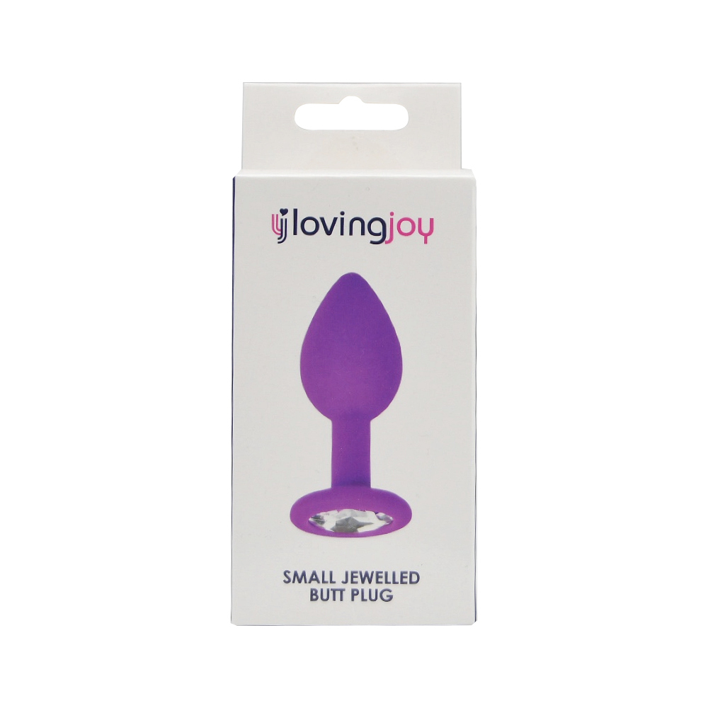 Loving Joy Jewelled Silicone Butt Plug Purple -Small Sensual Secret Boutique