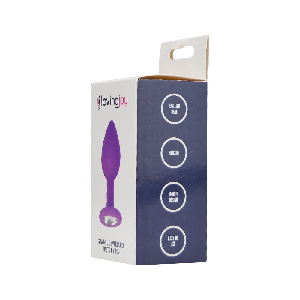 Loving Joy Jewelled Silicone Butt Plug Purple -Small Sensual Secret Boutique