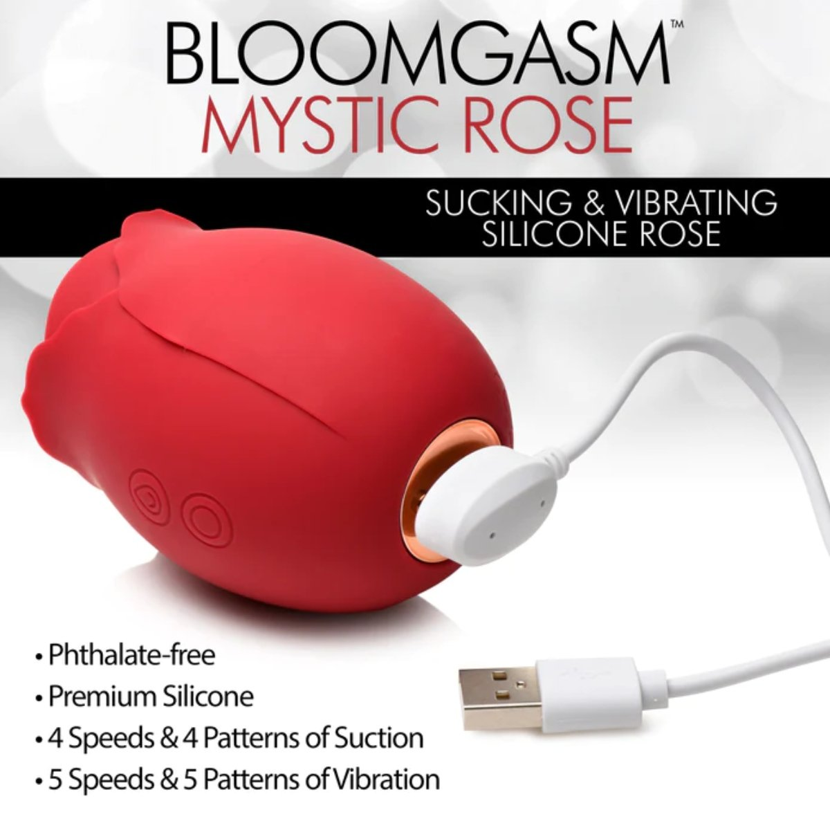 Bloomgasm Mystic Rose Sucking &amp; Vibrating Silicone Rose Sensual Secret Boutique