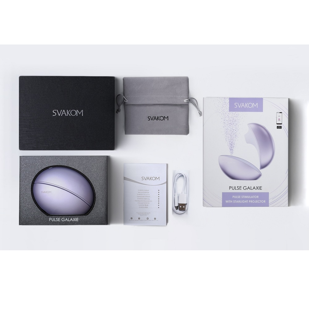 Svakom Galaxie Suction Vibrator with Mood Projector Metallic Lilac Sensual Secret Boutique